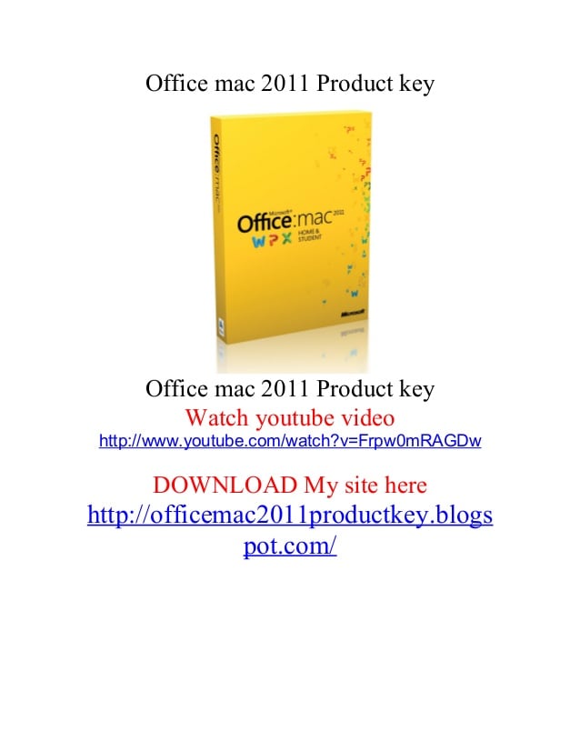 microsoft office for mac 2011 download with product key
